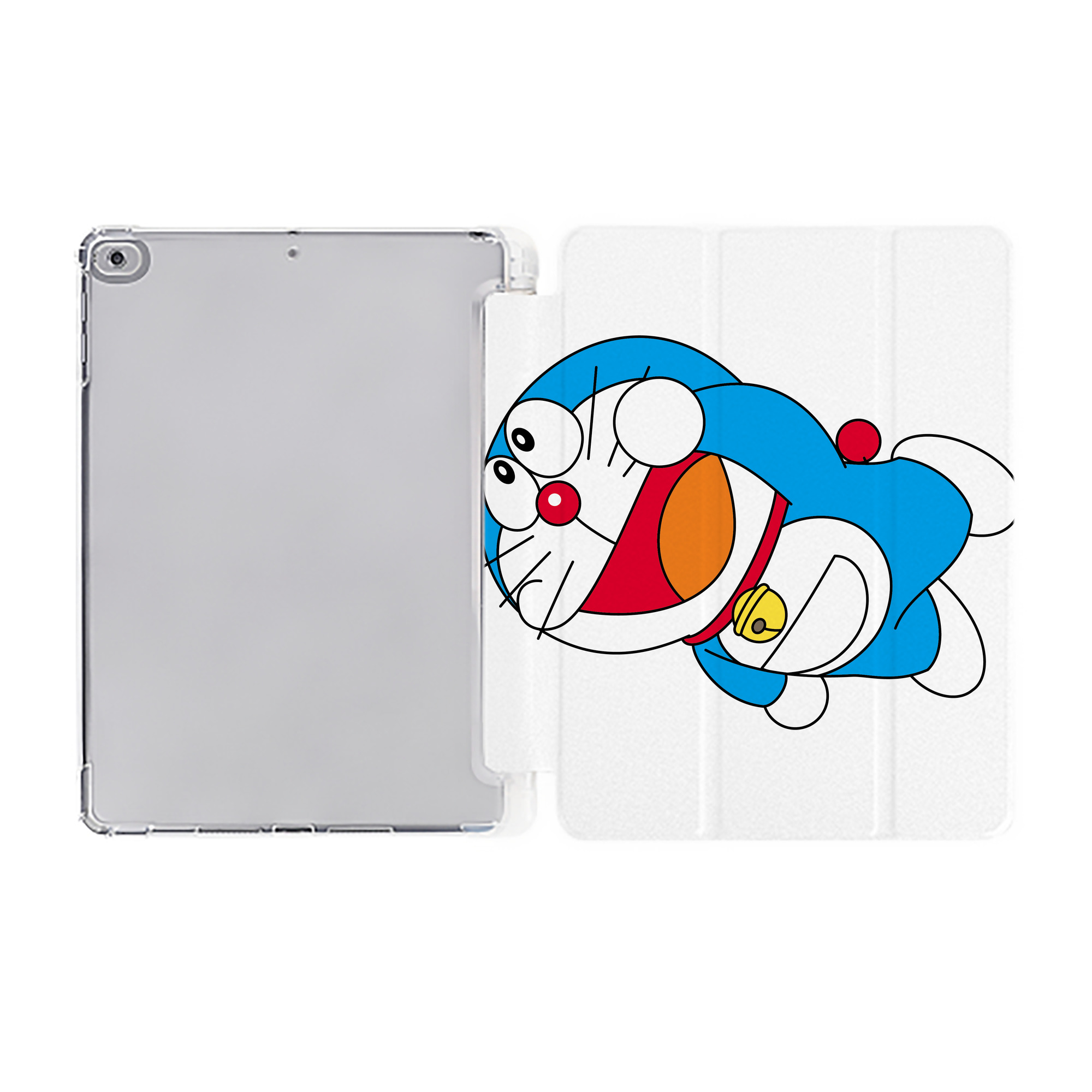 （画像用） ドラえもん Doraemon IPad ケース ペン収納付き 三つ折りスタンド PUレザー×シリコン 対応機種9.5/10.5/10.9インチ